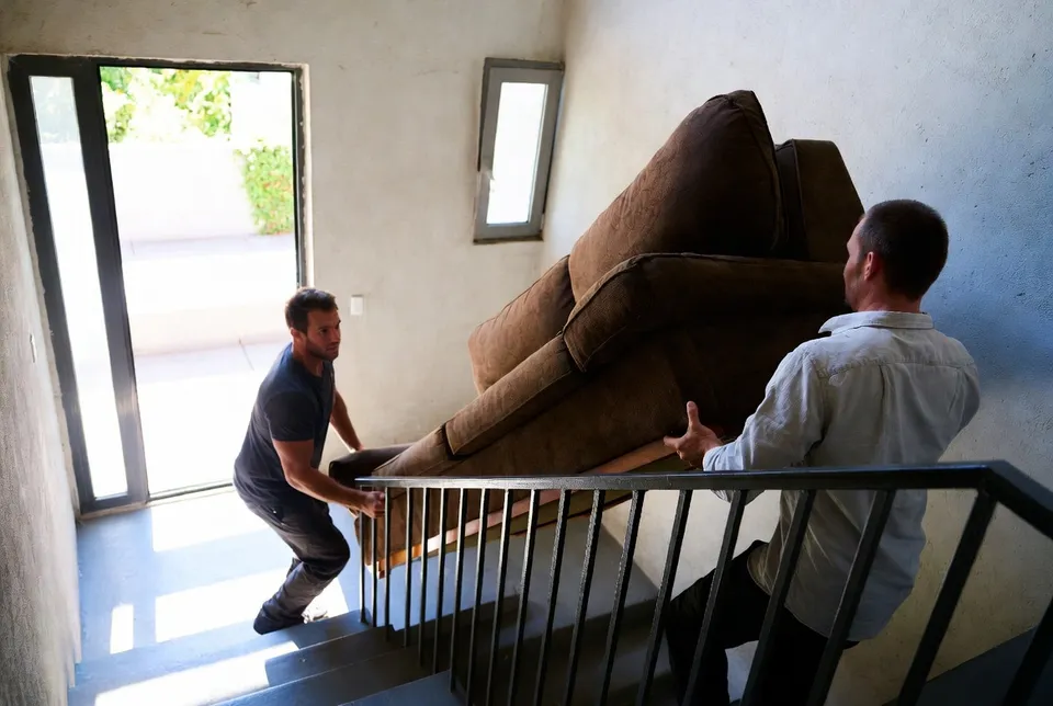 Montreal moving experts consulting with customer about professional services