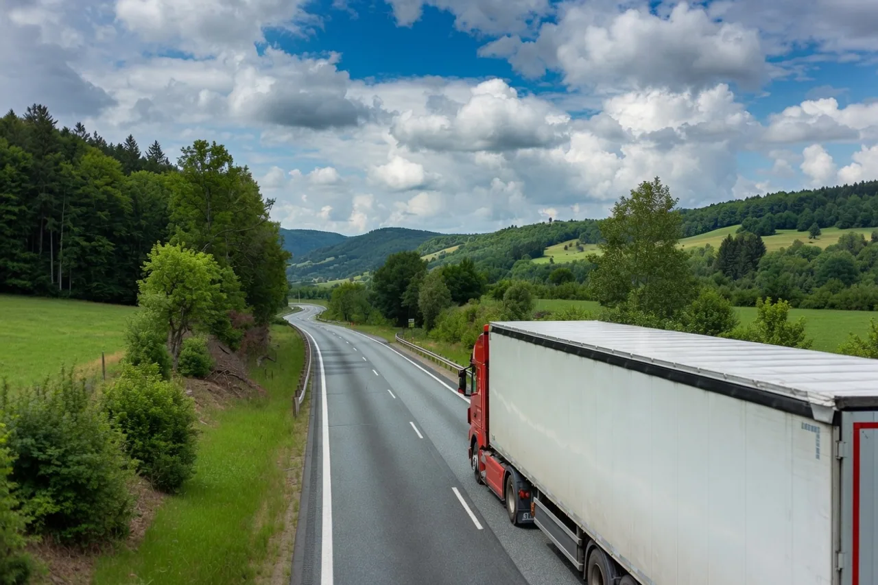 Next Movement truck driving on the highway for a long distance move